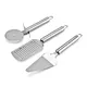 Lixsun 3 PCS Stainless Steel Pizza Slicer Cutter Wheel Cake Server and Cheese Grater Set