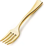 24pcs Rose Gold Plastic Tasting Fork 4 Inch Mini Spoon For Dessert Cake Pudding Ice Cream