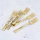 24pcs Rose Gold Plastic Tasting Fork 4 Inch Mini Spoon For Dessert Cake Pudding Ice Cream
