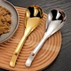 304 Series Practical Stainless Steel Rice Spoon Gold Restaurant Home Kitchen Tableware Metal Serving & Cooking Tool for Weddings