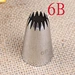 Homesun 6B 15 Tooth Cream Decorating Nozzle Welding and Polishing 304 Stainless Steel Baking DIY Tool Medium