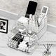 Dresser Storage
Multi-Function With Handle Portable Holder Plastic Kit Sponge Led Light Makeup Storage Box Mirror Makeup Organizer With 2 Drawers And 1 Tray For Perfume Skincare Eyeshadow Lipstick Cosmetics Storage Display Case