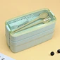 Outdoor Student Office Worker 3 Layer Portable Sealed Microwave Heating Lunch Box With Tableware Wholesale Stackable Office Leakproof Safe Reusable Food Storage Lunch Box With Cutlery Portable 900ml Heat Insulated Environmentally Friendly And Durable 3 La