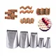 Lixsun Fondant Half Row Woven Flower Mouth 5 Pieces Cake Tools Set Decoration Tip Accessories Pastry Nozzles