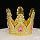 Tiaras Crystal Full Round Crown Tiara Tiaras And Crowns Colored Rhinestone Tiaras Pink Red Clear Ab Teardrop Crown Valentine'S Day Cake Decoration Crystal Rhinestone Tiaras For Cake 5x5cm Pink Red Ab Teardrop Crown Small Crystal Rhinestone Tiaras