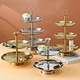 Cake Stand Steel Stainless Steel Round 3 Tier Stainless Steel Dessert And Cake Stand Mirror Polished Classic Modern Design Large Size Cake Stand Stainless Steel 2 Tier Cake Stand Handmade Polished Display Dessert Stand Wedding Party Steel Cake Stand Top S