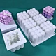 Homesun Bubble Candle Molds, 3D Bubble Cube Silicone Mold for Candles Soap Making, DIY Candles and Cake Decoration