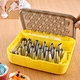 Lixsun Large Size Seamless 304 Stainless Steel Pastry Nozzles 43Pcs Piping Icing Tips Set with Organizer Box