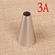 Homesun 3A# Round Tip Cream Medium Decorating Nozzle 304 Stainless Steel Baking DIY Tool