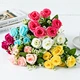 Artificial Rose Bouquet Wedding Home Decoration Silk Flowers Small Roses Artificial Flowers Suppliers