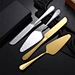 Stainless Steel Cake Knife Spatula 2-Piece Set Party Baking Pizza Spatula Cheese Bread Knife Baking Spatula Server Set