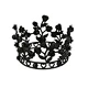 Decorative Cake Accessories Crystal Queen King Crowns Round Mini Crown Bridal Tiaras Black Rhinestone Crown Baroque Vintage Crystal Queen King Crowns