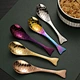 304 Stainless Steel Cartoon Fish-shaped Spoon Household Flat Soup Spoon Children Dinner Spoons