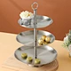 Cake Stand Steel Stainless Steel Round 3 Tier Stainless Steel Dessert And Cake Stand Mirror Polished Classic Modern Design Large Size Cake Stand Stainless Steel 2 Tier Cake Stand Handmade Polished Display Dessert Stand Wedding Party Steel Cake Stand Top S
