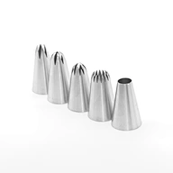 5 Pcs/Set Large Piping Set Stainless Steel Decoration Set Nozzles Tip Pastry Cake Decorating Baking Tools For Cupcakes Ca Factory Supply 853# Stainless Steel Open Star Cake Decorating Piping Tips For Cupcake Baking Tools 5pcs/Pack Large Piping Tips Set St