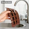 Chocolate Bar Mold Silicon Silicone Chocolate Mold Rectangular Brown Chocolate Mold Suitable For Chocolate Candy Bars Non-Sticky Bpa-Free 15 Cavity Silicone Chocolate Mold Jelly Block Bar Mold Ice Tray Fondant Cake Decorating Candy Tool Kitchen Baking Sup