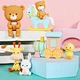 Animal Cake Topper Animal Birthday Party Decoration 3d Soft Rubber Cake Decoration Bear Cake Topper Cake Topper For Kids