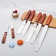 Hiag Quality Stainless Steel Plastic Handle Icing Spatula Cake Scraper Cake Cutter for Baking & Pastry Using