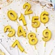 Wholesale Digital Birthday Cake Candles Golden Rich Gold Candy Gradient Color Crown Butterfly Design Paraffin Wax Star Pattern
Cake Decorating Supplies High Quality Birthday Candles Digital Cake Decor For Graduation Packaged In Boxes
Customized Gold-Plate