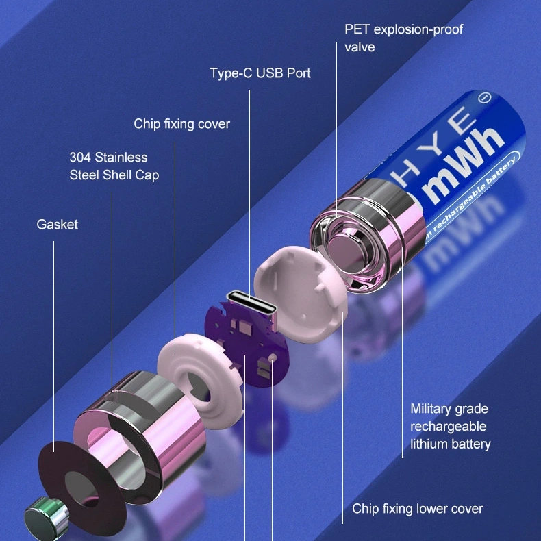 aaa battery rechargeable lithium
