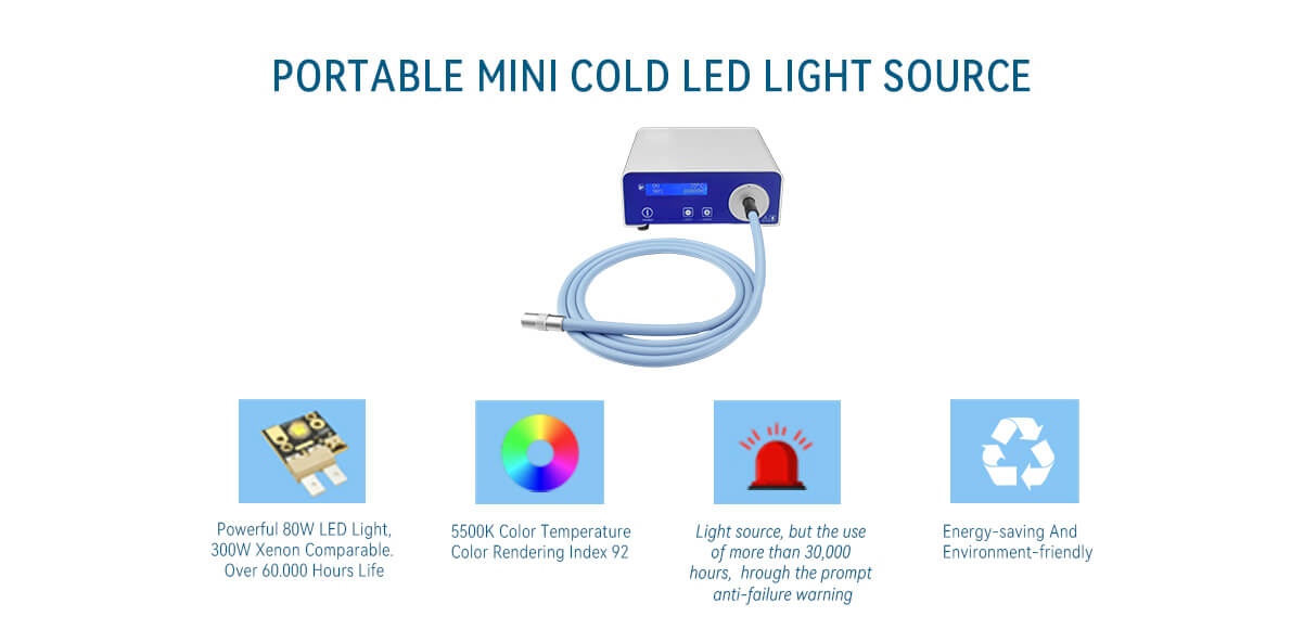cold light source 100w,fiber optical cable for led cold light source,medical endoscope cold led light source