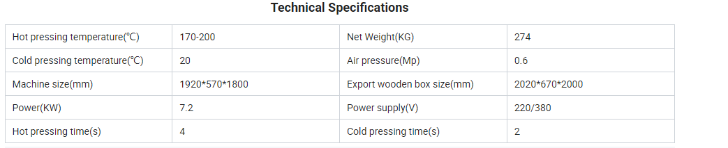 hot and cold pressing machine