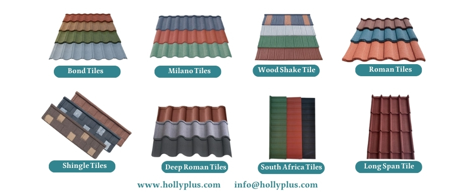 types of stone coated steel roof tiles--hollyplus