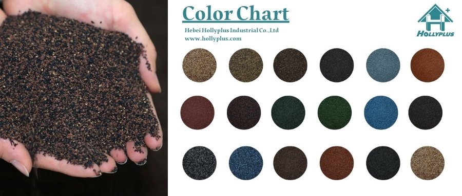 color of stone coated steel roof tiles