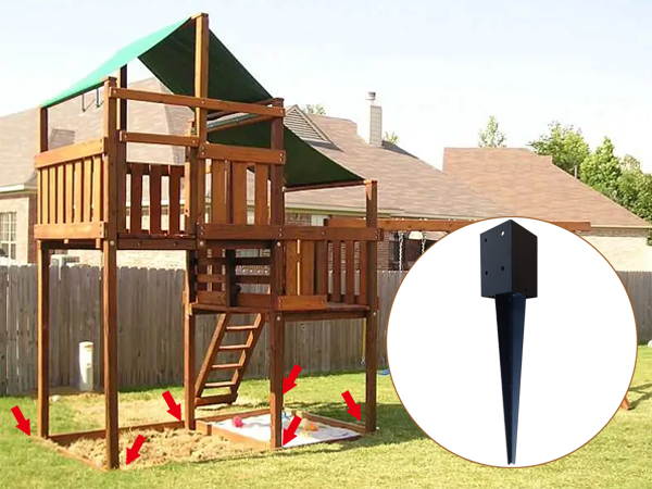 fence post anchor , exterior truss brackets , mailbox post anchor