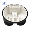 2K molding is a specialized plastic injection molding process that combines two different materials to form a single component and is commonly used in a variety of industries, including automotive, medical and consumer products.