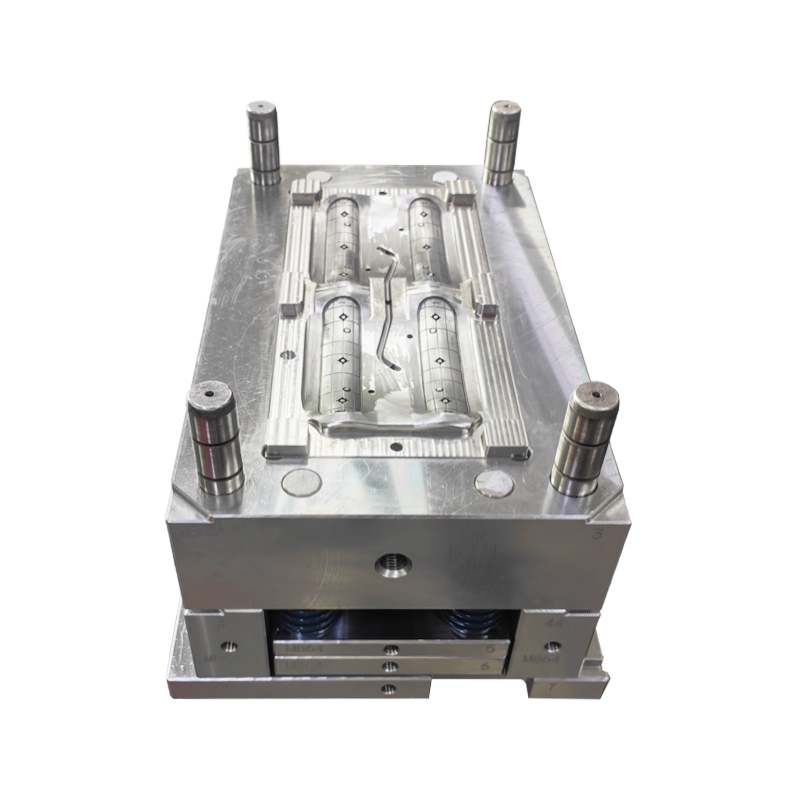 Molded handles are manufactured through injection molding using polymers. They offer durable, comfortable grips for tools, appliances, luggage, consumer goods, and industrial equipment.