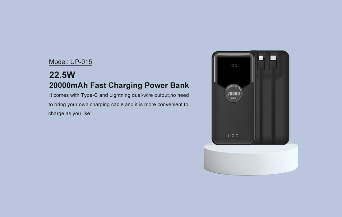 20000mAh with cable PD22.5W fast charging power bank