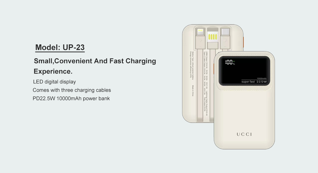 10000mAh power bank and PD22.5W fast charging