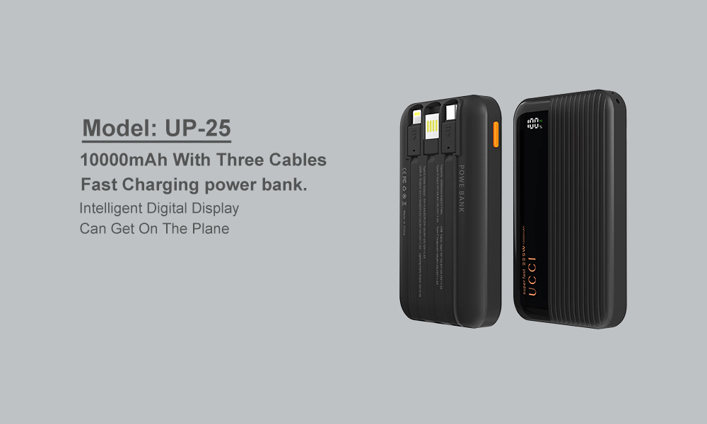 10000mAh with cable fast charging power bank