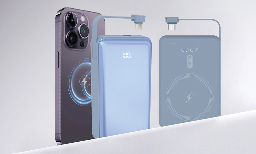 Magnetic power bank come with fast charging cable