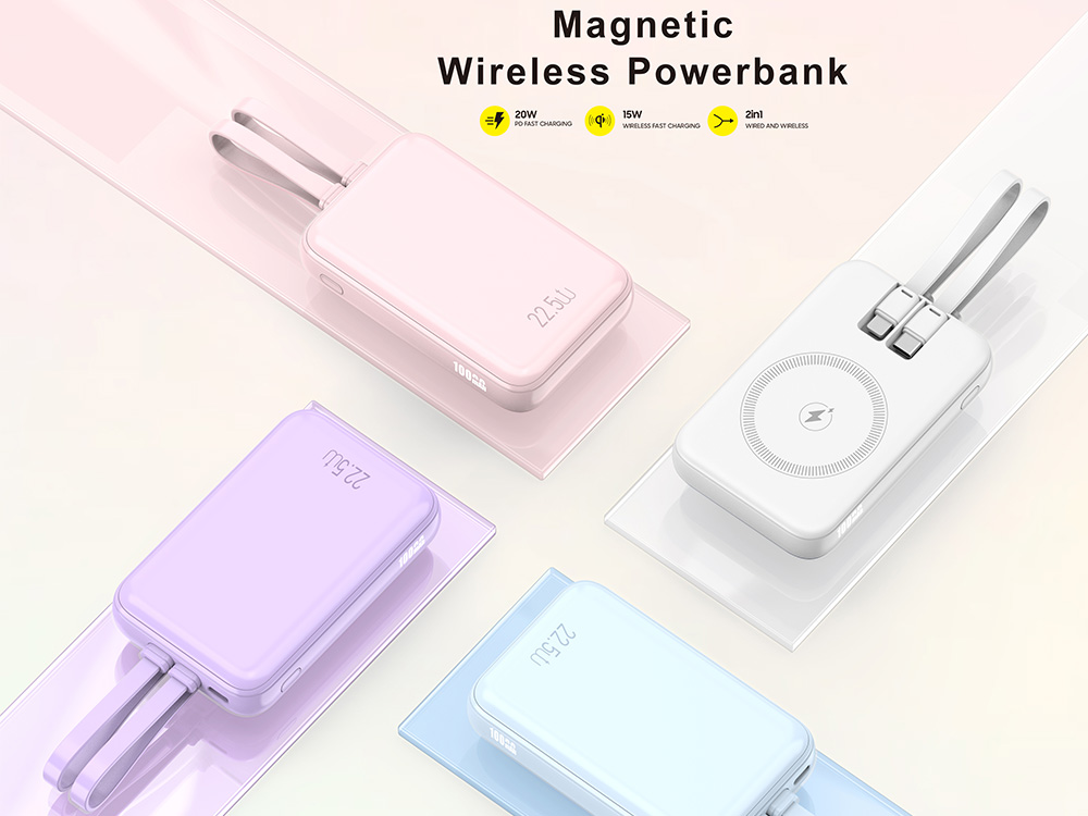 10,000 MAH MAGNETIC WIRELESS FAST CHARGE POWER BANK