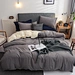 New Design Simple Style Bedding Set Bed Quilt Cover Two Tone Microfiber Duvet Cover Set