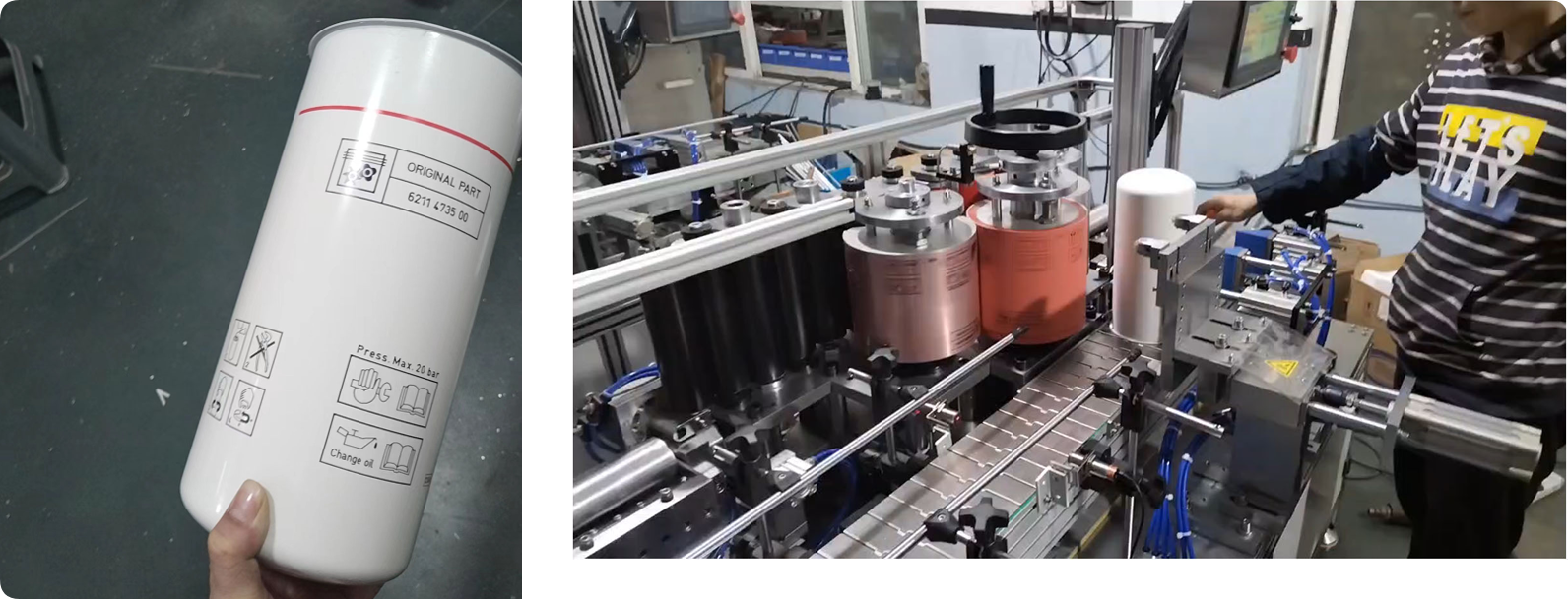 Spin-on Oil Filter Double Colors Printing Machine