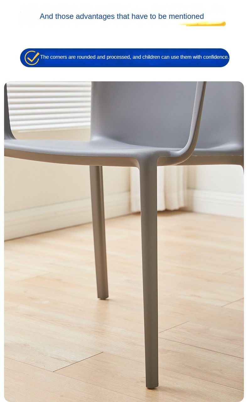 EaseNeat Practical Colored Plastic Dining Chair with Backrest Armrests Simple Style for Restaurant Living Room Outdoor Use,Most Comfortable Dining Chairs , Backrest Most Comfortable Dining Chairs , Plastic Backrest Most Comfortable Dining Chairs