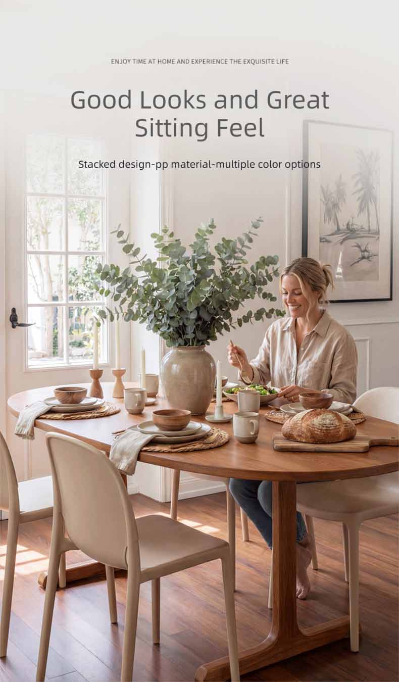 Plastic Dining Chair,Modern Plastic Dining Chairs,Plastic Dining Chairs Set of 4 Wholesale Nordic One Piece Stackable Dining Chair Colorful Ergonomic for Family Restaurant