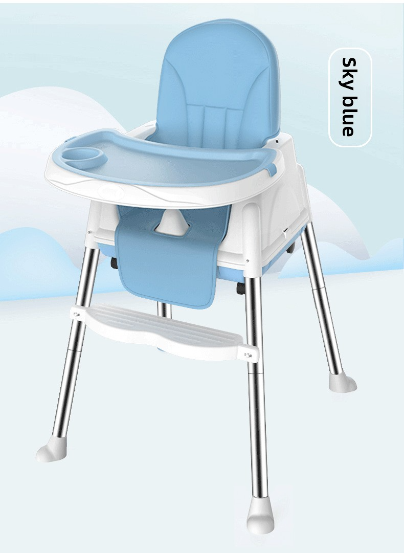 Baby Feeding Chair,White High Chair,Portable Feeding Chair Wholesale Comfortable Plastic High Baby Feeding Chair Set with Wheel Type Design