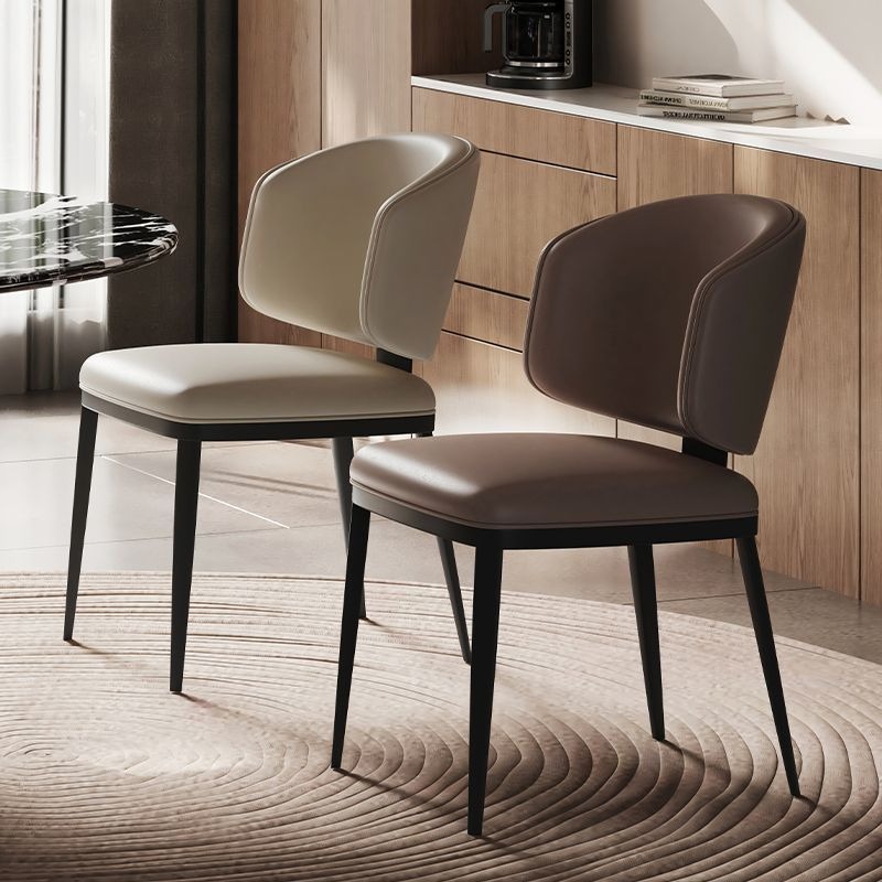 Leather Chairs,Leather Side Chairs,Leather Arm Chairs EaseNeat Restaurant Furniture Nordic Banquet Cafe Chair Outdoor Dining Leather Chairs
