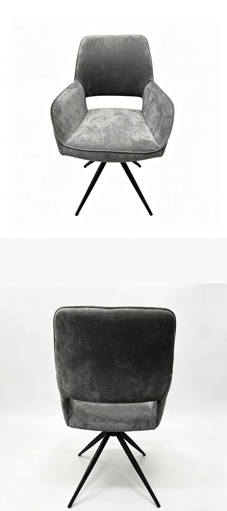 Dining Chair,Velvet Dining Chairs Set Of 4,Metal Dining Chairs Supplier Simple Fabric Dining Chair With Tufted Back and Metal Cone Legs for Living Room