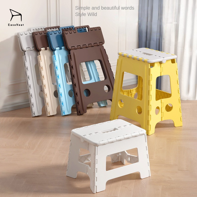 Convenient Outdoor Folding Plastic Stool for School Apartment Use Modern Flexible Telescopic Stackable Workshops Farmhouses