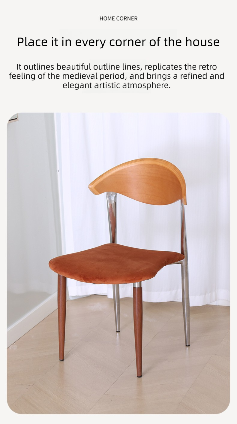 Solid Wood Dining Chair,Black Wood Kitchen Chairs,Light Wood Dining Set Wholesale Retro Designer Solid Wood Dining Chair With Removable Velvet Pad for Home Restaurant Use