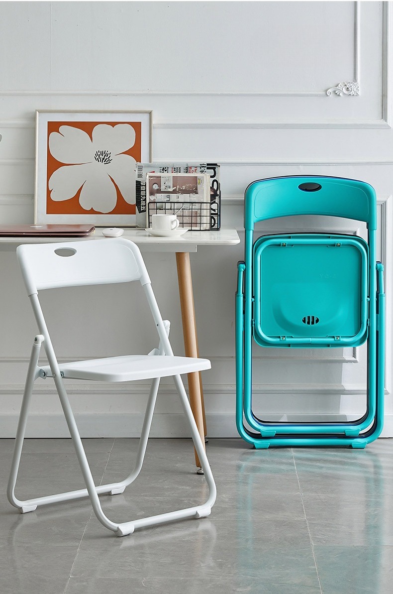 Modern Metal Outdoor Foldable Chairs Lightweight Contemporary Farmhouse Design for Dining Home Furniture-Wholesale Plastic,Exhibition Chair , Folding Exhibition Chair , Thickened Folding Exhibition Chair
