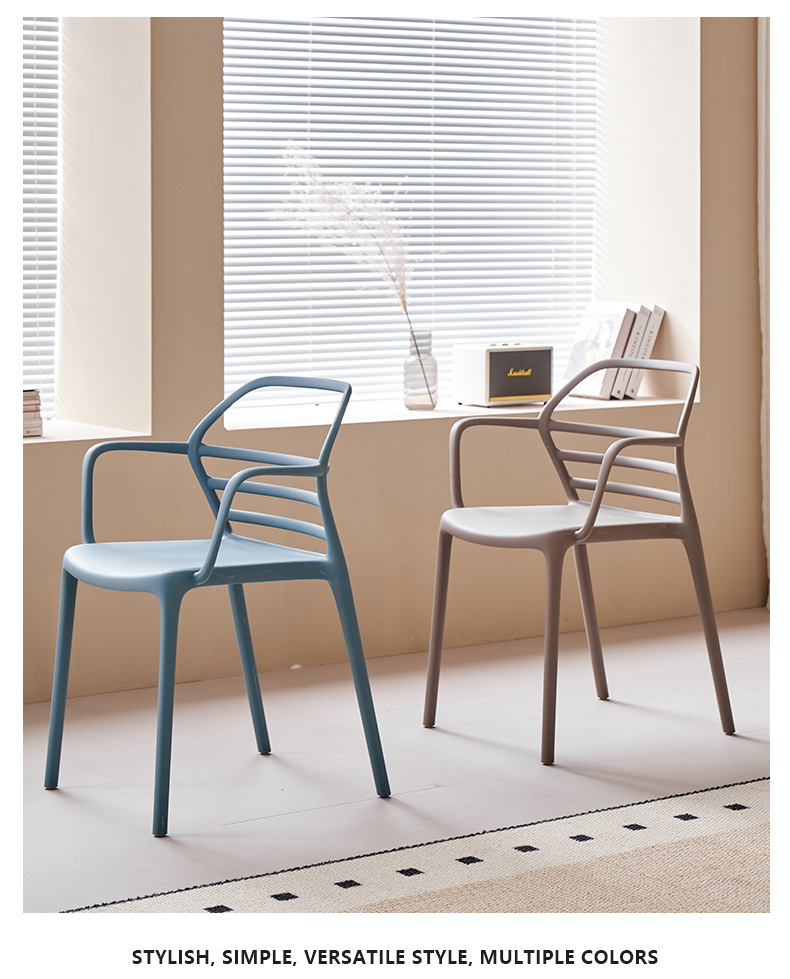 Modern Plastic Stackable Dining Chair for Hotel and Outdoor Use Eco-Friendly and Durable Home Furniture,Plastic Dining Chair , Light Grey Plastic Dining Chair , Backrest Light Grey Plastic Dining Chair