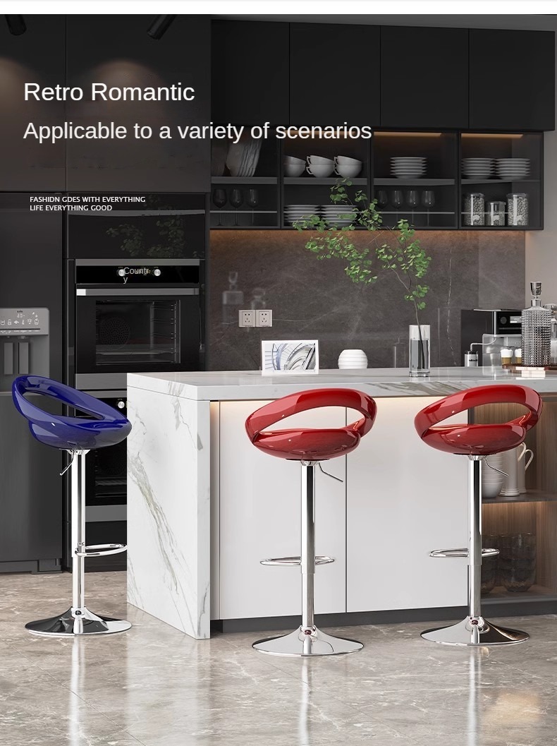 Wholesale High Leg Counter Stool With Rotation Customizable Colors Red Blue Burgundy For Bar Cafe,comfortable counter stools , High comfortable counter stools , High Comfortable Counter Stools Leg