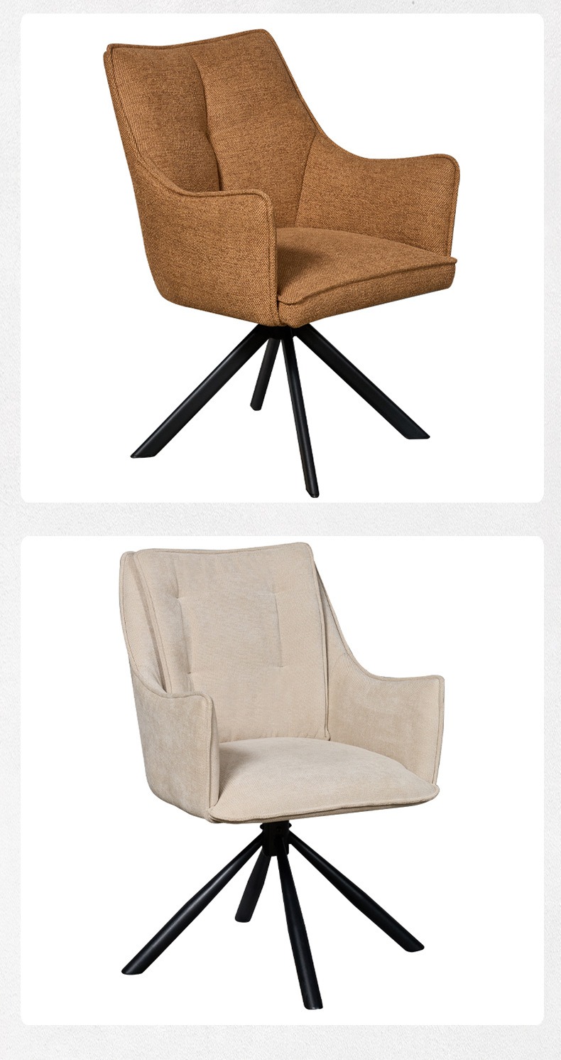 Dining Chair,Velvet Dining Chairs Set Of 4,Metal Dining Chairs Supplier Modern Design Leisure Chair Upholstered Swivel Dining Chair Fabric Seat For Home
