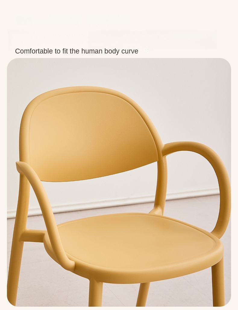Chair with Plastic Cover,Patio Chair Plastic,Modern Chair Plastic,Modern Thickened Stackable Home Dining Chair and Armchairs Plastic PU for Living Rooms and Malls Wholesale